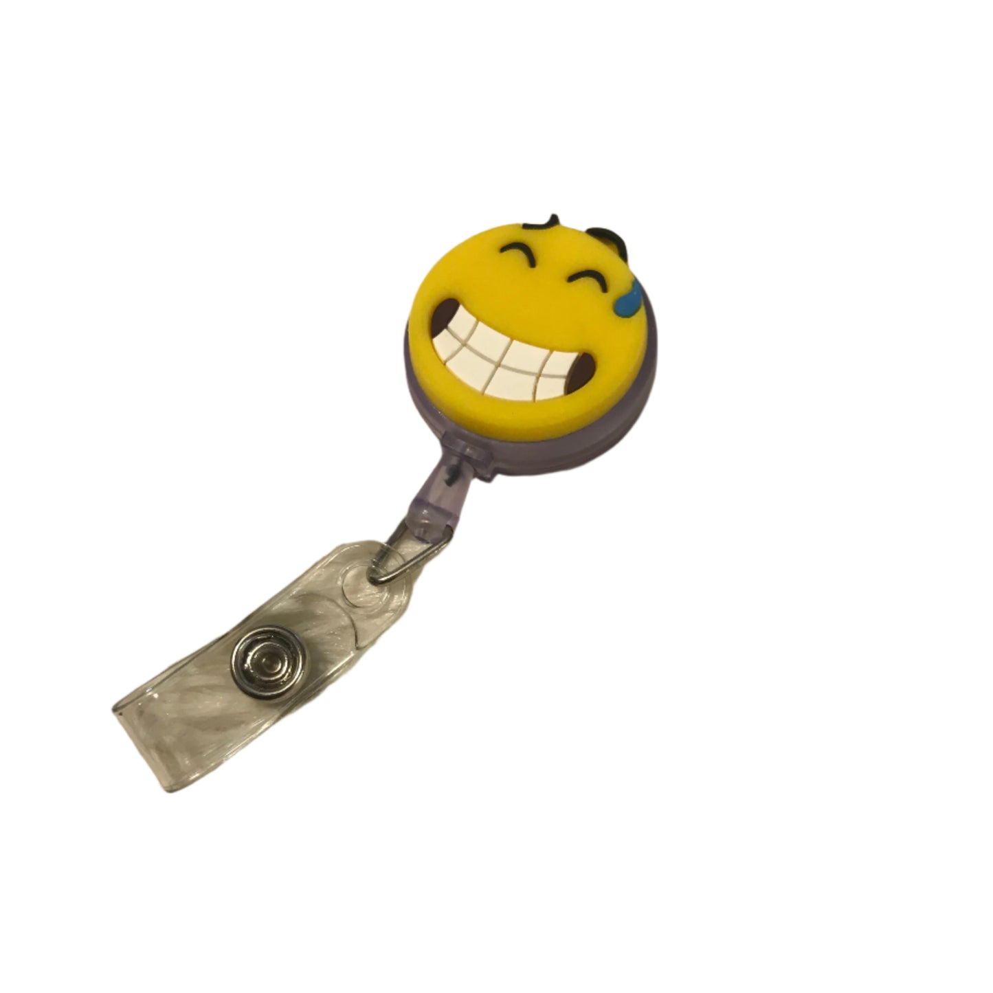 Face Emoji Retractable Reel Badge Holder