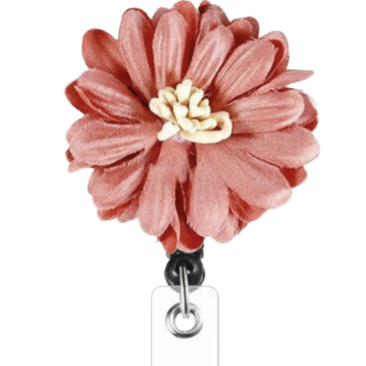 Flower Retractable Reel Badge Holder