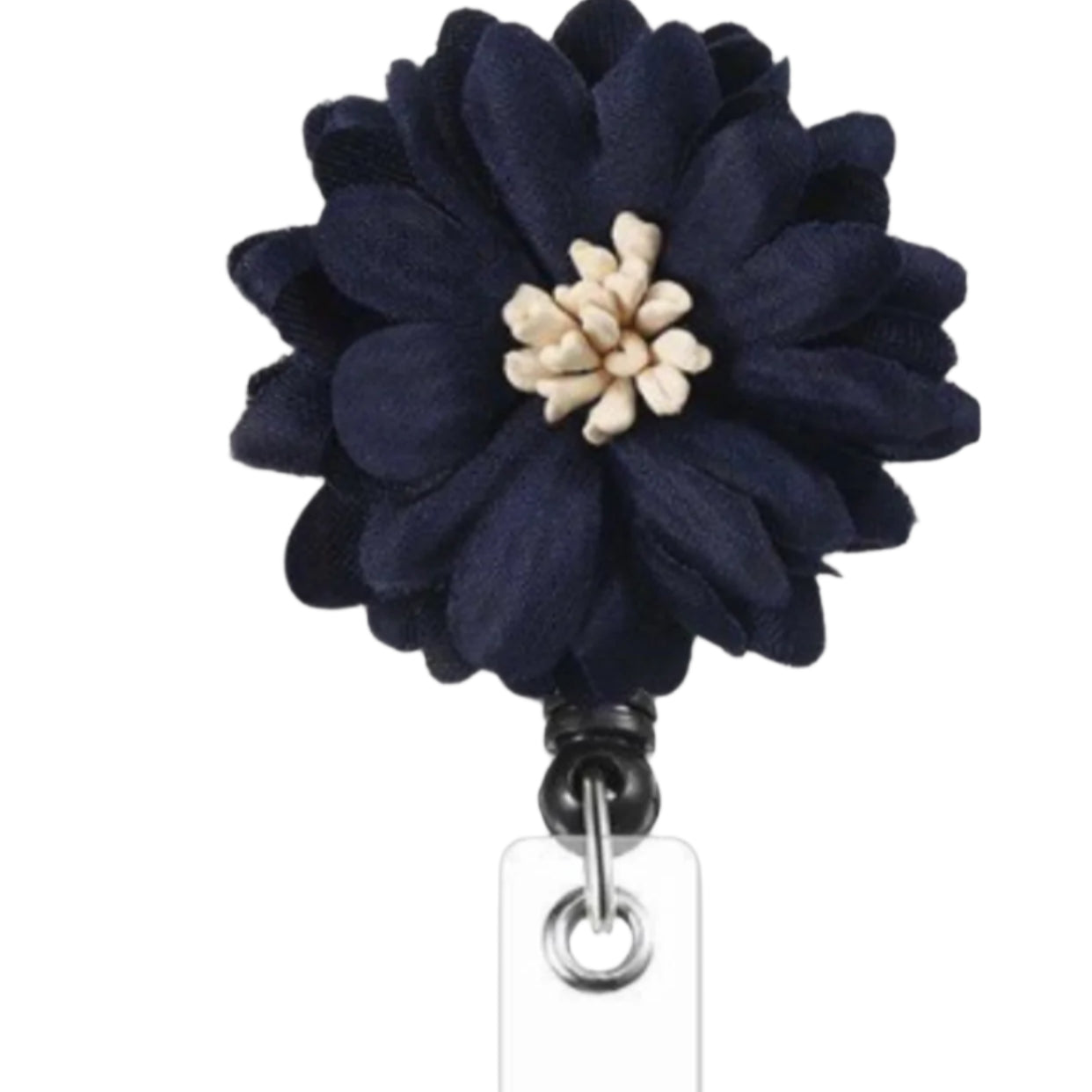 Flower Retractable Reel Badge Holder