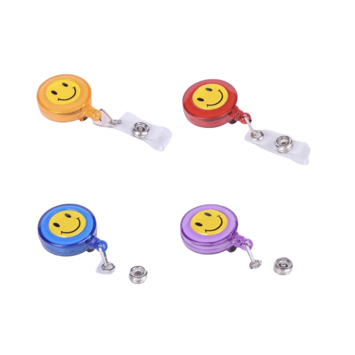 Smiley Retractable Reel Badge Holder