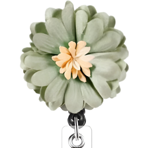 Flower Retractable Reel Badge Holder