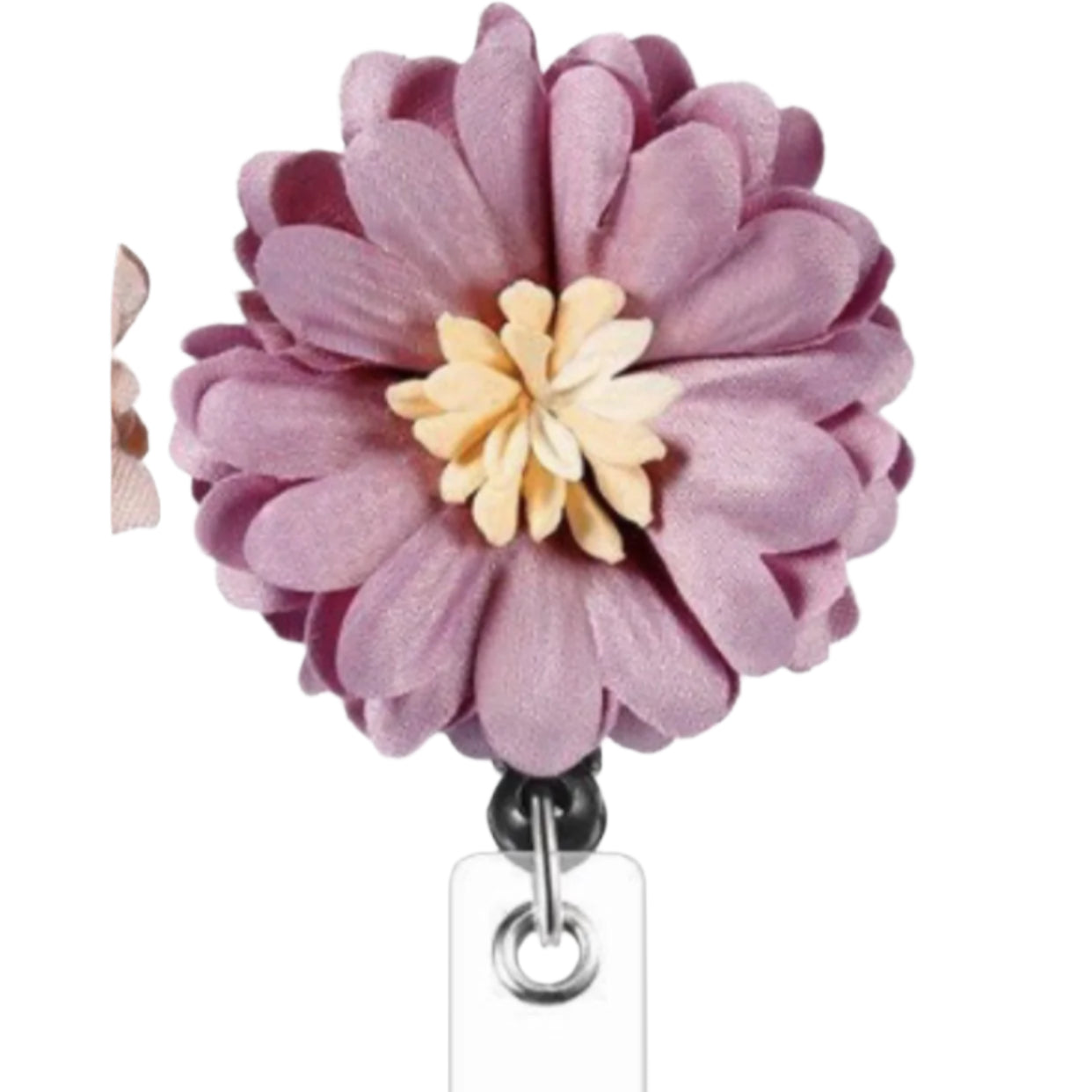 Flower Retractable Reel Badge Holder