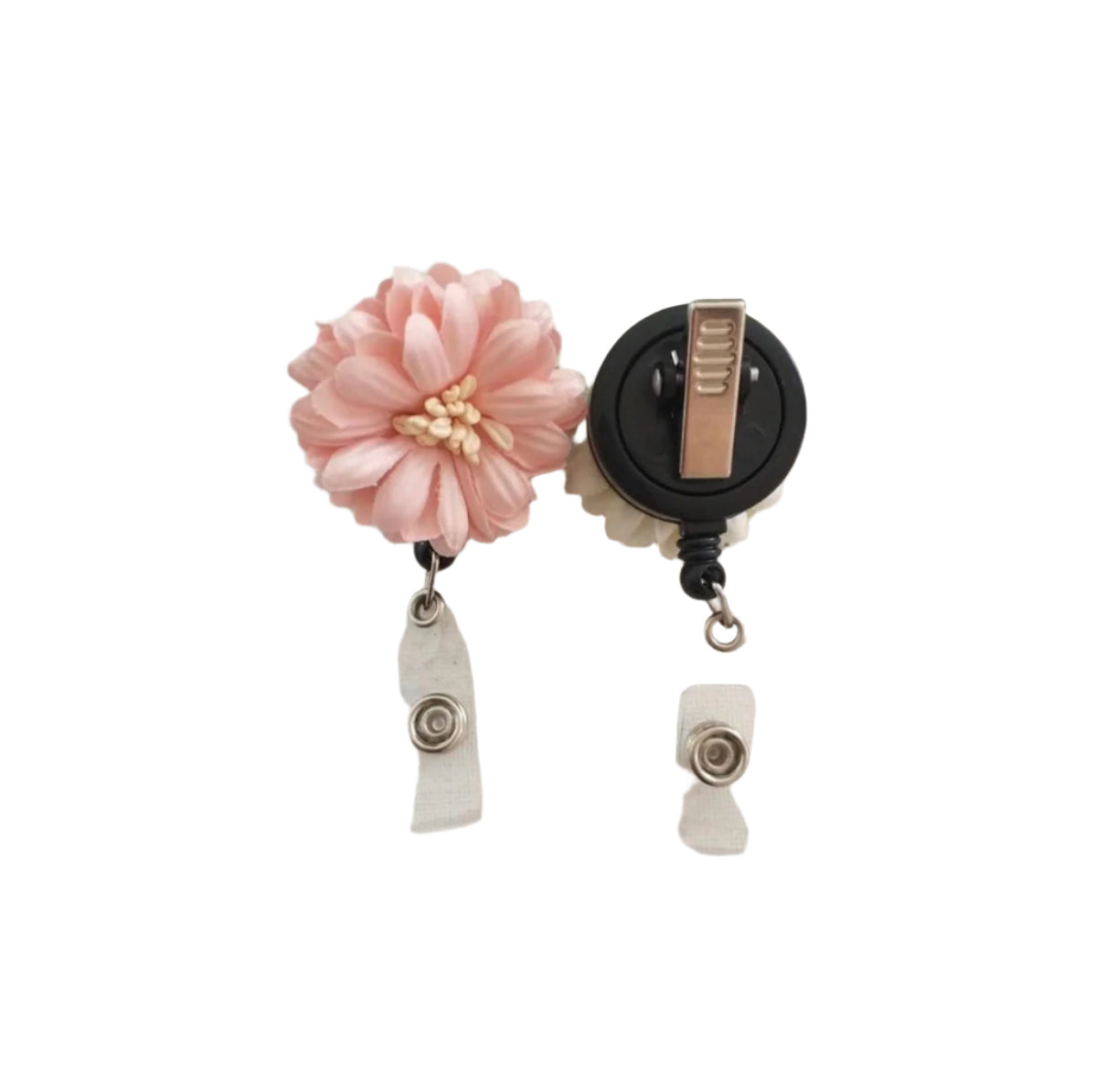 Flower Retractable Reel Badge Holder