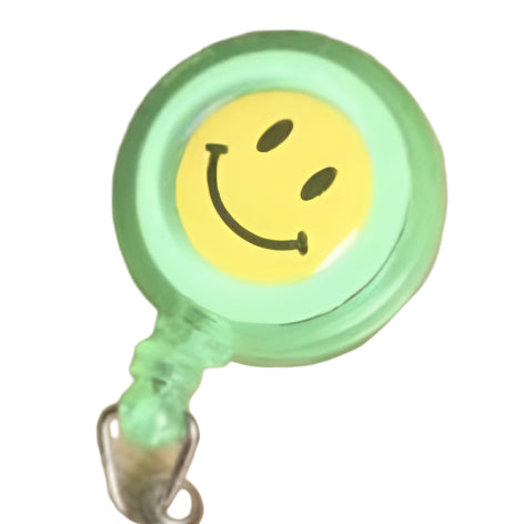 Smiley Retractable Reel Badge Holder