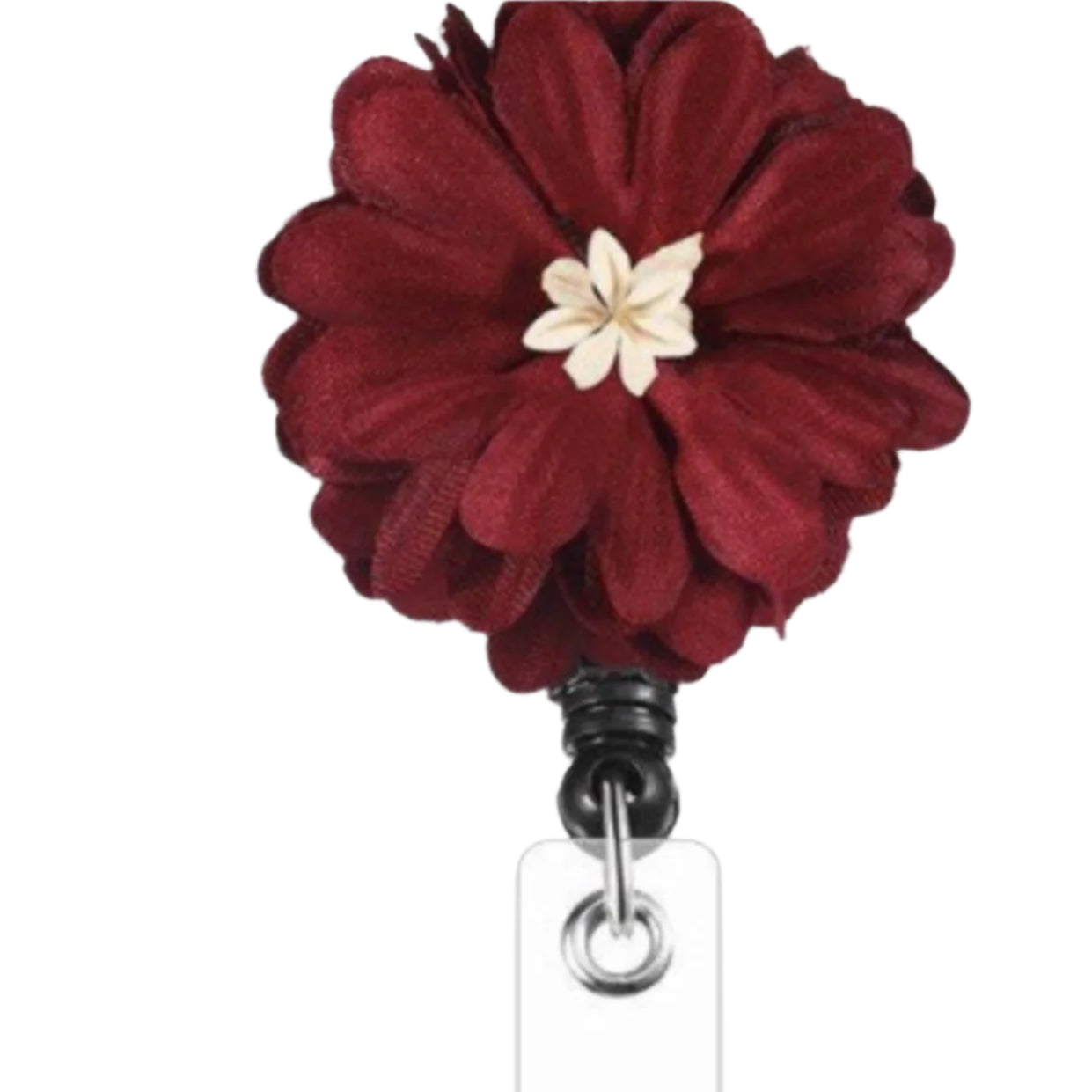 Flower Retractable Reel Badge Holder