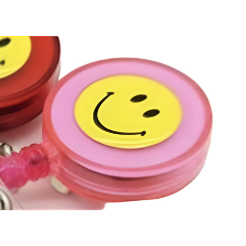 Smiley Retractable Reel Badge Holder