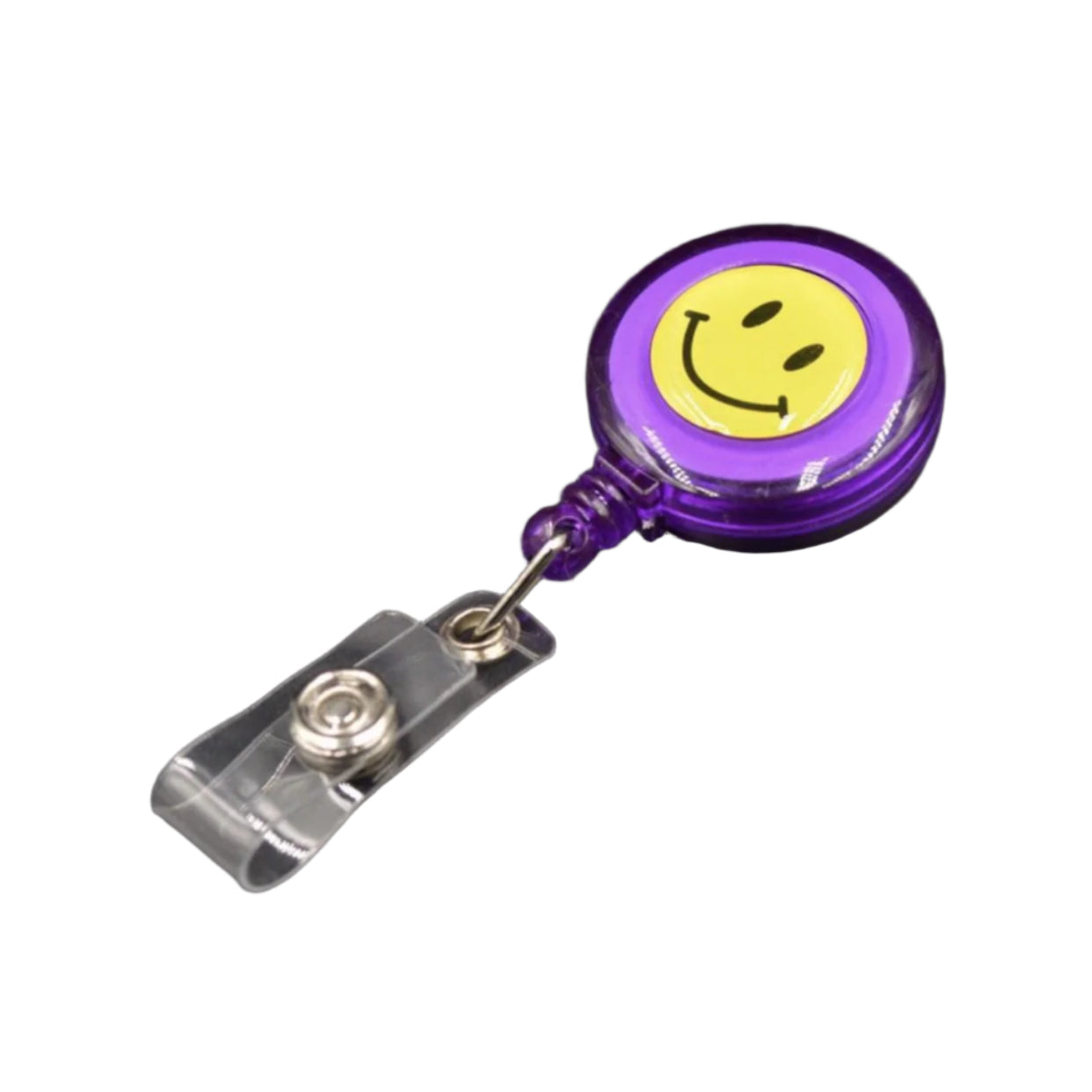 Smiley Retractable Reel Badge Holder