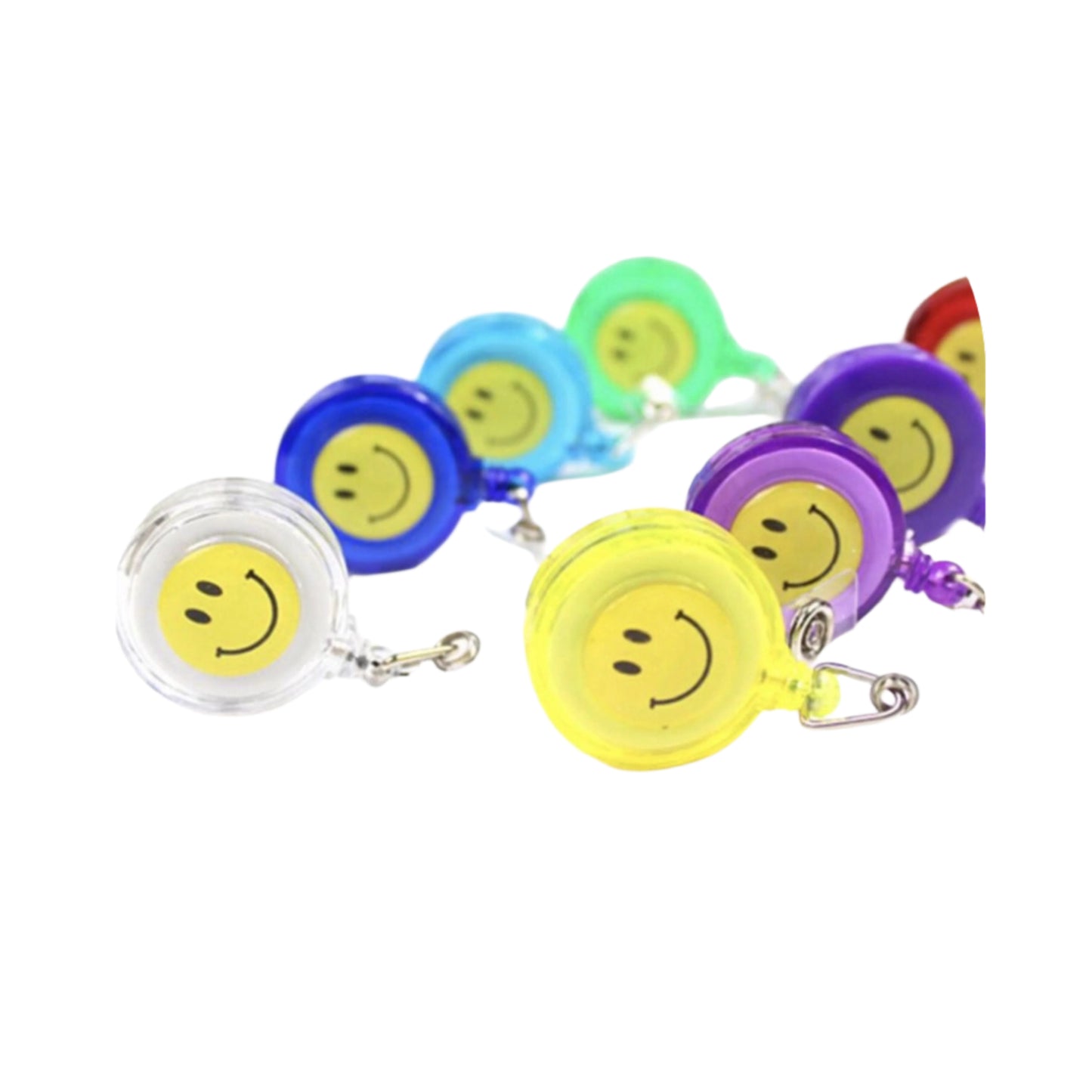 Smiley Retractable Reel Badge Holder